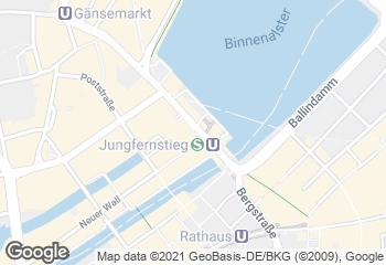 Karte mit Standort von Dat Backhus U-Bahn Jungfernstieg