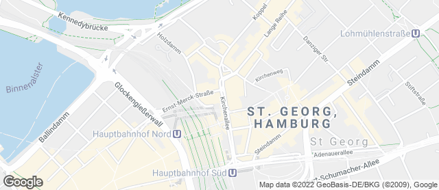 Karte mit Standort von Junge Die Bäckerei. - Bieberhaus am Hauptbahnhof