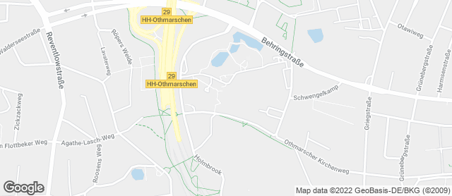 Karte mit Standort von Junge Die Bäckerei. - Ak Hamburg Altona