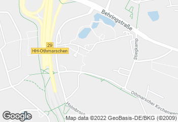 Karte mit Standort von Junge Die Bäckerei. - Ak Hamburg Altona