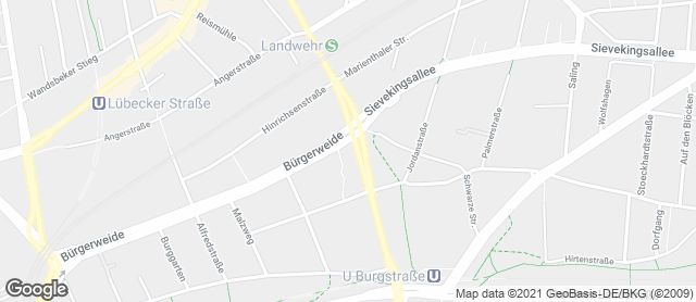 Karte mit Standort von Dat Backhus Bürgerweide