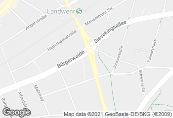 Karte mit Standort von Dat Backhus Bürgerweide