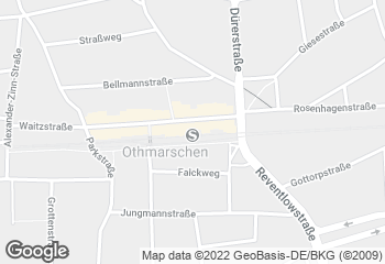 Karte mit Standort von Junge Die Bäckerei. - Waitzstraße