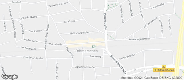 Karte mit Standort von Hansen IHRE BÄCKEREI