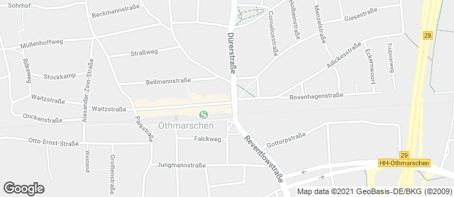 Karte mit Standort von Dat Backhus Waitzstraße