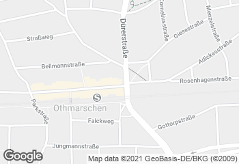 Karte mit Standort von Dat Backhus Waitzstraße