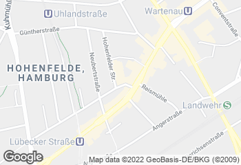 Karte mit Standort von Bäckerei/Konditorei H. von Allwörden GmbH