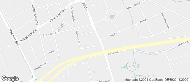 Karte mit Standort von Dat Backhus Rennbahnstraße