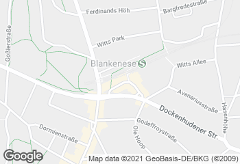 Karte mit Standort von Dat Backhus Blankeneser Bahnhofplatz