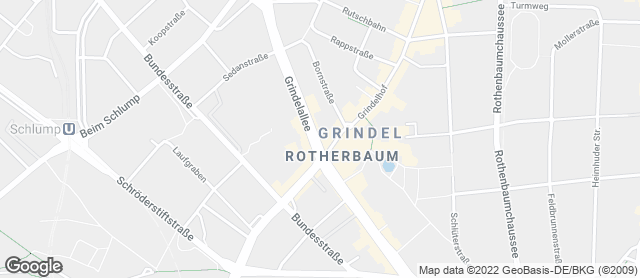 Karte mit Standort von Junge Die Bäckerei. - Grindelallee