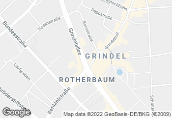 Karte mit Standort von Junge Die Bäckerei. - Grindelallee