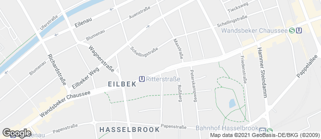 Karte mit Standort von Dat Backhus Wandsbeker Chaussee