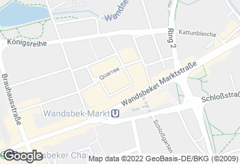 Karte mit Standort von Junge Die Bäckerei. - Wandsbek Quarree