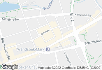Karte mit Standort von Junge Die Bäckerei. - Wandsbeker Marktstraße