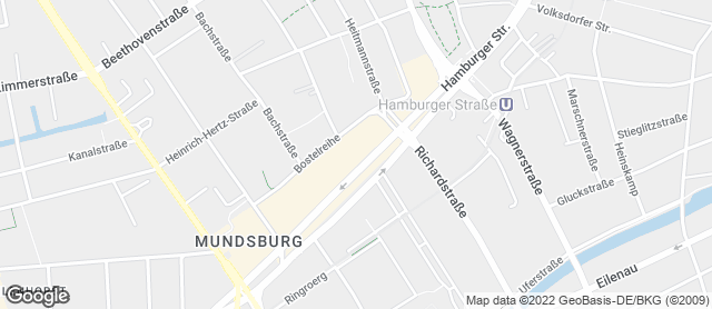Karte mit Standort von Junge Die Bäckerei. - Hamburger Meile