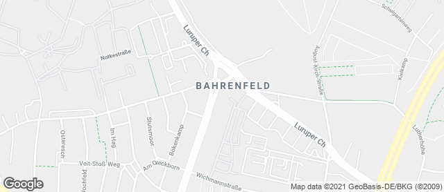 Karte mit Standort von Körner Bäckerei - Bahrenfeld Trabrennbahn