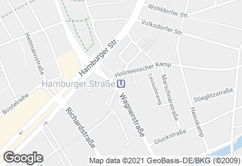 Karte mit Standort von Dat Backhus U-Bahn Hamburger Straße