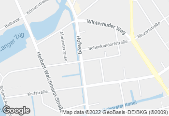 Karte mit Standort von Bäckerei/Konditorei H. von Allwörden GmbH