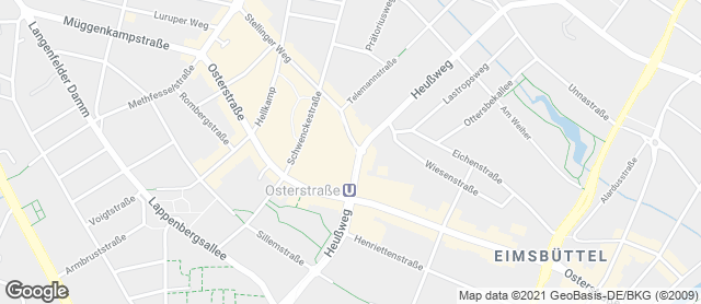 Karte mit Standort von Dat Backhus Stellinger Weg