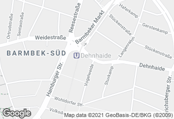 Karte mit Standort von Bäckerei & Konditorei L. Daube KG  Filiale Dehnhaide