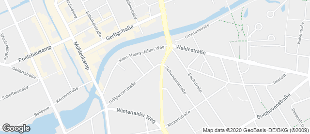 Karte mit Standort von Dat Backhus Grillparzerstraße