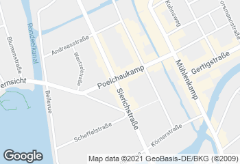 Karte mit Standort von Dat Backhus Poelchaukamp