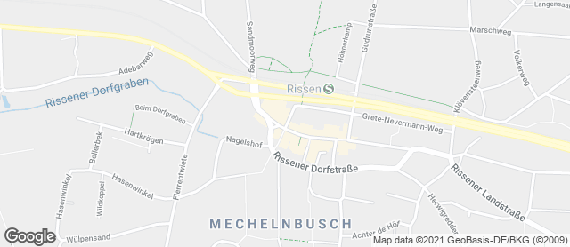 Karte mit Standort von Dat Backhus Rissen Bahnhof