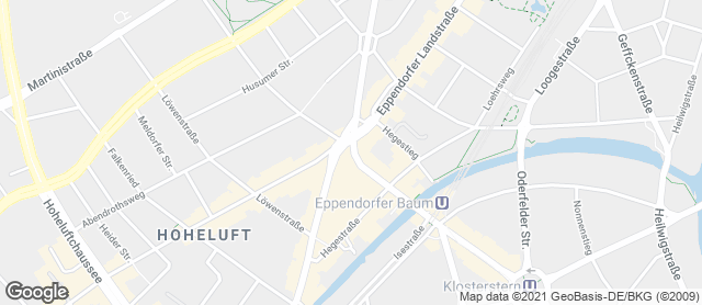 Karte mit Standort von Springer Bio-Backwerk Eppendorfer Baum