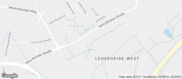 Karte mit Standort von Starke Bäcker Leherheide