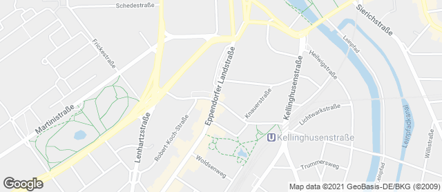 Karte mit Standort von Dat Backhus Eppendorfer Landstraße