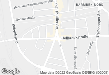 Karte mit Standort von Junge Die Bäckerei. - Fuhlsbüttler Straße
