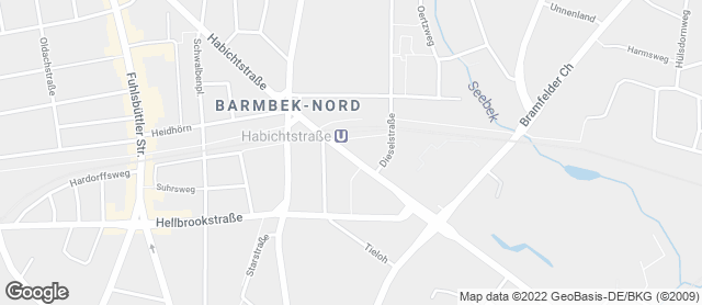 Karte mit Standort von Braaker Mühle - Barmbek / U-Bahn Habichtstraße