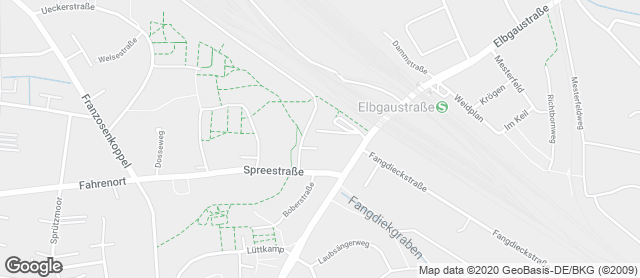 Karte mit Standort von HH Elbgaustraße im Edeka-Markt
