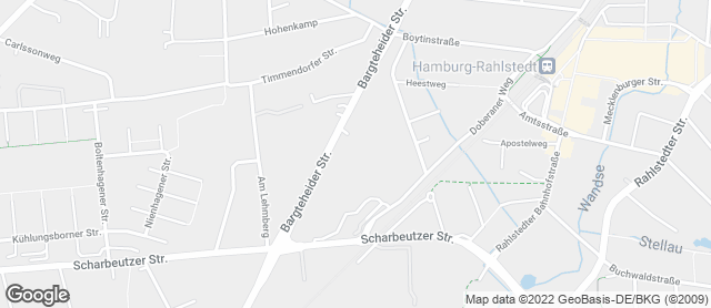 Karte mit Standort von Junge Die Bäckerei. - Hagebaumarkt Rahlstedt