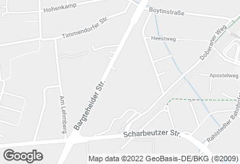 Karte mit Standort von Junge Die Bäckerei. - Hagebaumarkt Rahlstedt