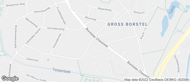 Karte mit Standort von Junge Die Bäckerei. - Borsteler Chaussee