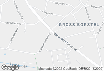 Karte mit Standort von Junge Die Bäckerei. - Borsteler Chaussee