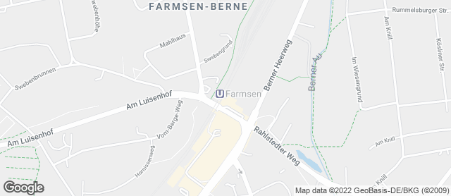 Karte mit Standort von Braaker Mühle - Farmsen / U-Bahn Farmsen