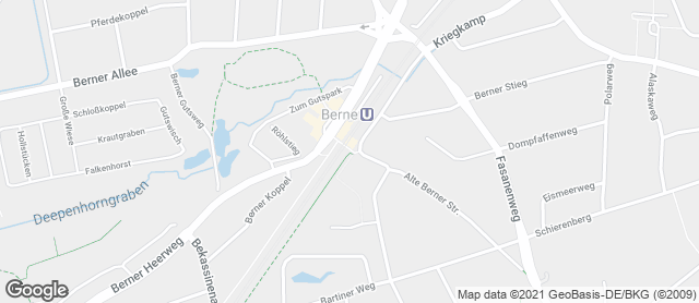 Karte mit Standort von Dat Backhus U-Bahn Berne