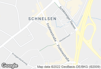 Karte mit Standort von Junge Die Bäckerei. - Frohmestraße