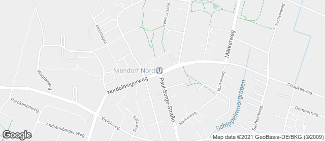 Karte mit Standort von Dat Backhus Nordalbinger Weg