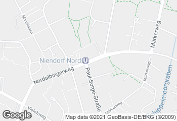 Karte mit Standort von Dat Backhus Nordalbinger Weg