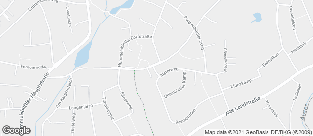 Karte mit Standort von Dat Backhus Hummelsbüttler Weg