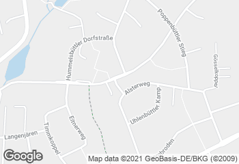 Karte mit Standort von Dat Backhus Hummelsbüttler Weg