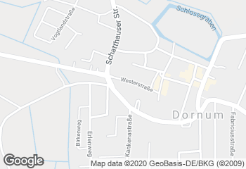 Karte mit Standort von Lorenz Bäcker Victorbur GmbH (EDEKA "Neukauf" Dornum)
