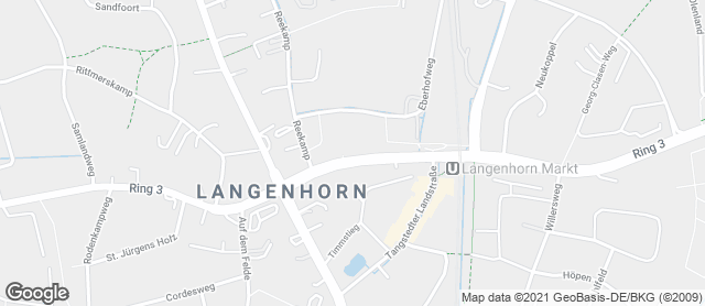 Karte mit Standort von Dat Backhus Langenhorn Markt
