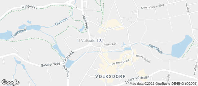Karte mit Standort von Braaker Mühle - U-Bahn Volksdorf
