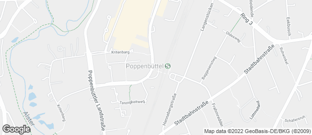 Karte mit Standort von Junge Die Bäckerei. - ZOB Poppenbüttel