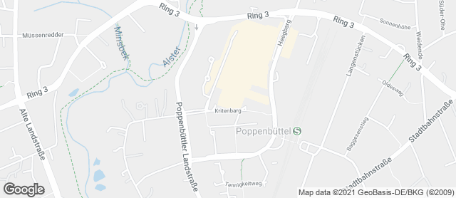Karte mit Standort von Dat Kornhus Alster Einkaufszentrum - Markthalle
