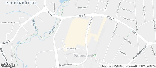 Karte mit Standort von Junge Die Bäckerei. - Alstertal-Einkaufszentrum